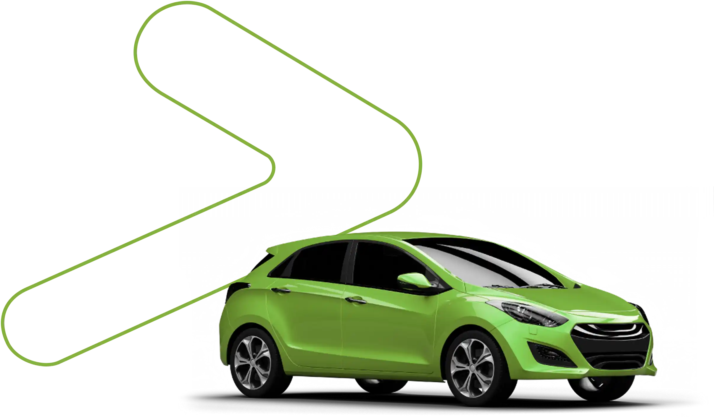 Carro verde da Atos Proteção Veicular